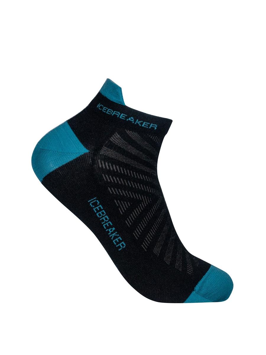 Chaussettes Icebreaker Merino Run+ Ultralight Micro Homme Noir Bleu | FR 1034CTVE